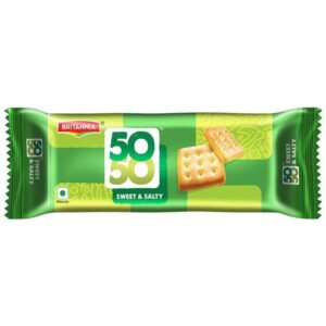 Britannia 50-50 Biscuits – Sweet & Salty Crunchy Snack